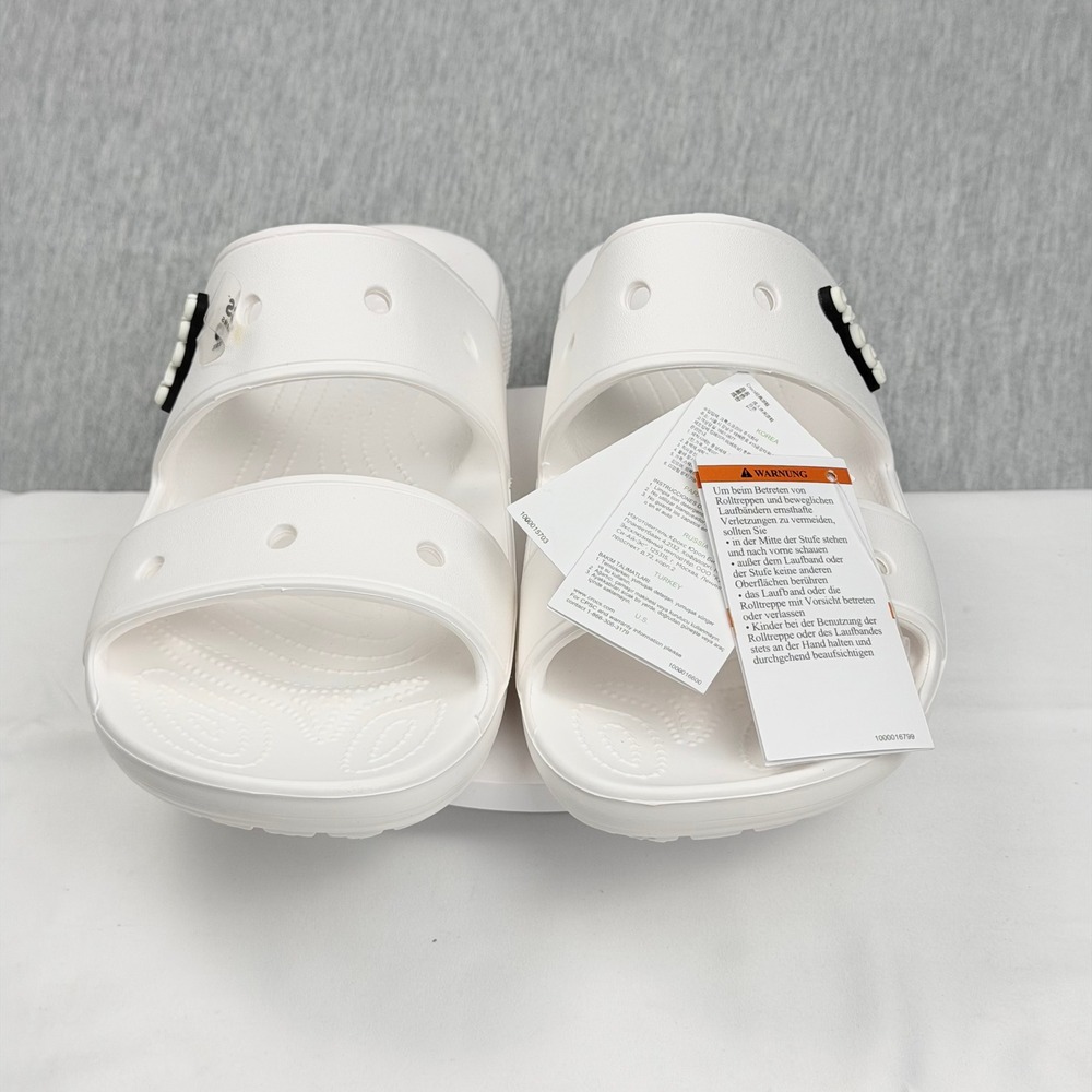 Crocs Classic Sandal White Mens 13 Womens 15 Slides 206761-100 New